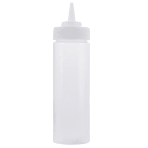 229-11253C 12 oz Squeeze Dispenser, Wide Mouth, Polyethylene, Natural