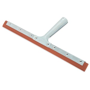 028-4007400 14" Hand Held Window Squeegee - Double Blade, Zinc-Plated Steel Handle