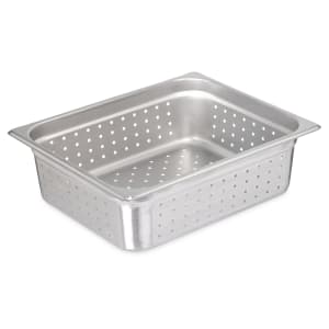 028-607124P Half Size Steam Pan, Perforated, Stainless