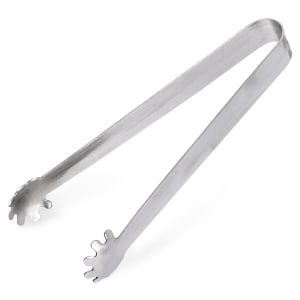 Vollrath 47104 6 1/4 Stainless Steel Ice Tongs with Hammered Finish