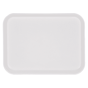 028-1410FG001 Fiberglass Cafeteria Tray - 13 3/4"L x 10 3/5" W, Bone White