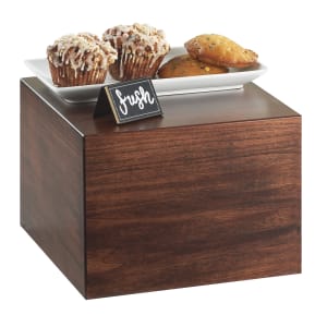 151-432978 12" Square Display Riser - 9"H, Walnut