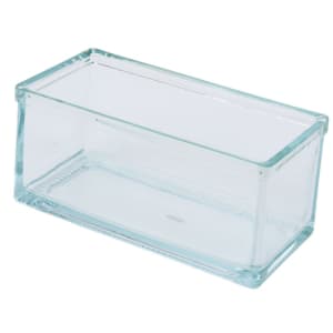 151-C4X8X4GLASS Rectangular 1 Compartment Condiment Jar - Clear