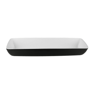 701-B263208BW 147 oz Rectangular Melamine Serving Bowl, Black/White
