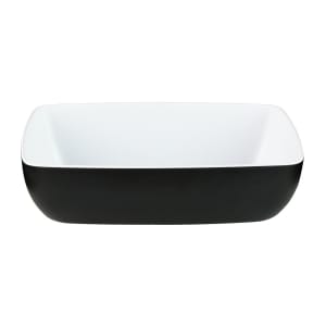 701-B264105BW 72 oz Rectangular Melamine Serving Bowl, Black/White