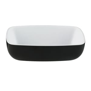701-B265069BW 19 oz Rectangular Melamine Bowl, Black/White