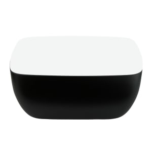 701-B266069BW 45 oz Rectangular Melamine Serving Bowl, Black/White