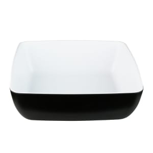701-B267098BW 113 oz Square Melamine Serving Bowl, Black/White