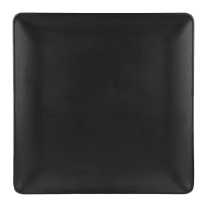 701-ECO1111SQB 11" Square Melamine Dinner Plate, Black