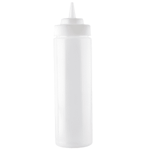229-12463C 24 oz Squeeze Bottle w/ Natural Cone Tip, Polyethylene, Clear