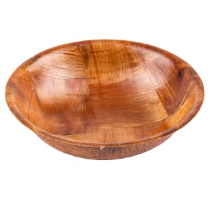 229-206 6" Woven Wood Salad Bowl, Mahogany, Round Bottom, 4 Ply