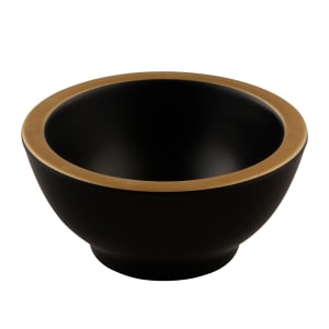 701-B245035GLDB 4 oz Round Melamine Bowl, Black/Gold