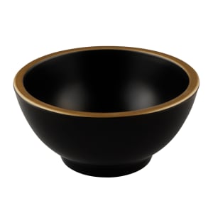 701-B245060GLDB 20 oz Round Melamine Bowl, Black/Gold