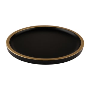 701-B246080GLDB 8 1/4" Round Melamine Bowl Lid, Black/Gold