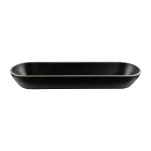 701-B247200SLVB 97 oz Oval Melamine Serving Bowl, Black/Silver
