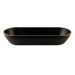 701-B248152GLDB 70 oz Oval Melamine Serving Bowl, Black/Gold
