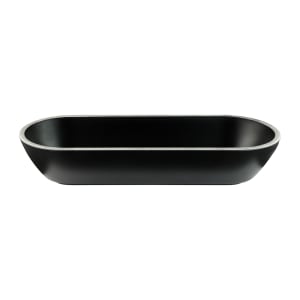 701-B248152SLVB 70 oz Oval Melamine Serving Bowl, Black/Silver