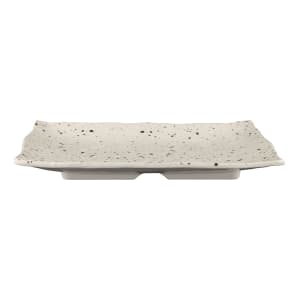 701-D1281RCCC Rectangular Melamine Dinner Plate - 12 1/8" x 8 1/2", Chocolate Chip