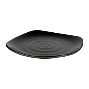 701-JW1118B 11 5/8" Square Melamine Dinner Plate, Black