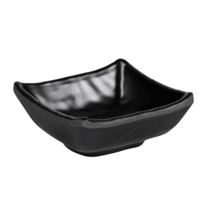 701-JW4007B 2 oz Square Melamine Bowl, Black