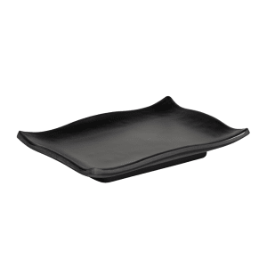 701-JW4030B Rectangular Serving Tray - 5 1/8"L x 3 5/8"W, Melamine, Black