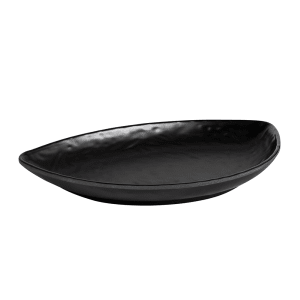 701-JW6014B Half Moon Serving Tray - 9 3/4"L x 6 1/4"W, Melamine, Black