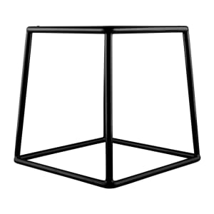 701-SS767RC Pedestal Display Riser - 7"L x 6"W x 7"H, Rubber Coated Steel, Black