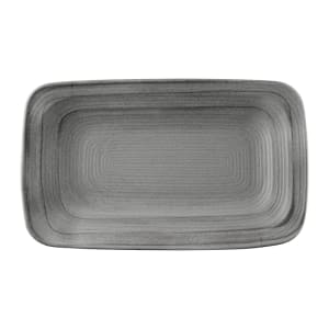 701-D127PLSTGSD Rectangular Melamine Dinner Plate - 12" x 7", Granite Stone