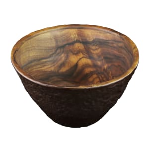 701-M10578RSEQ 133 oz Round Melamine Serving Bowl, Wood Pattern