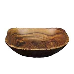 701-M1092RCSEQ 63 oz Rectangular Melamine Serving Bowl, Wood Pattern
