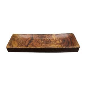 701-M1671RCSEQ 16 1/8" x 7" Rectangular Sequoia Platter - Melamine, Wood Pattern