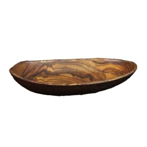 701-M1693OVSEQ 89 oz Oval Melamine Serving Bowl, Wood Pattern
