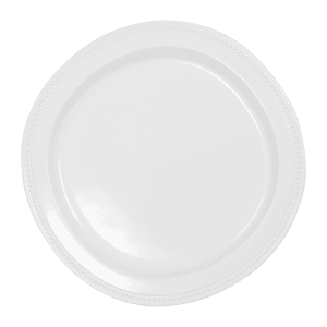 701-M12RNW 12" Round Melamine Dinner Plate, White