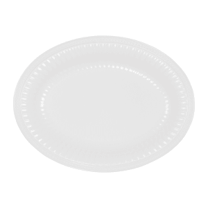 701-M1713OVNW 17" x 13" Oval Venetian Platter - Melamine, White