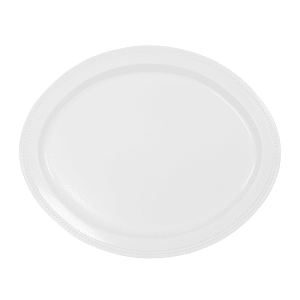 701-M17OVNW 16" x 13" Oval Venetian Platter - Melamine, White