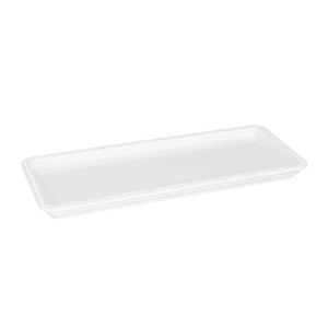701-M1561NW Rectangular Serving Tray - 15"L x 6"W, Melamine, White