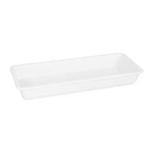 701-M1562NW Rectangular Serving Tray - 15"L x 6"W, Melamine, White