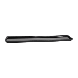 701-M3061B Rectangular Serving Tray - 30"L x 6"W, Melamine, Black