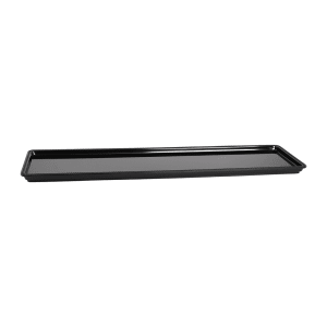 701-M3081B Rectangular Serving Tray - 30"L x 8"W, Melamine, Black