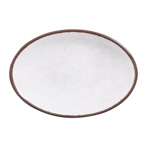 701-D8512OVMW 12 1/2" x 8 1/2" Oval Melamine Salad Plate - White