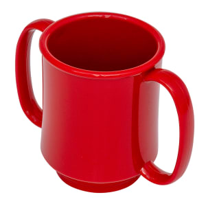 284-SN103RSP 8 oz Coffee Mug, Plastic, Red w/ Black Speckles