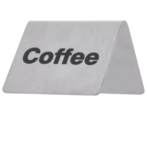 229-B1 Coffee Table Tent Sign - 2" x 2 1/2", Stainless