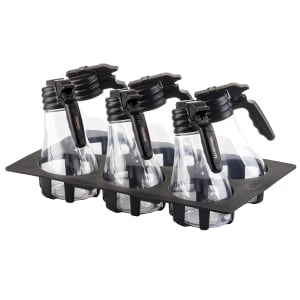 229-N481BK Salad Dressing Set w/ (6) Dispensers & Black Tray