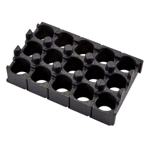 144-EPPBEVH5110 3 Section Insulated Cup Holder for Cam GoBoxes® - Polypropylene, Black