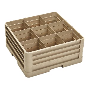 175-CR10FFF Traex® Full Size Glass Rack w/ (9) Compartments - (3) Extenders, Beige