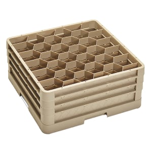 175-CR12HHH Traex® Rack Max Full Size Glass Rack w/ (30) Compartments - (3) Extenders, Beige