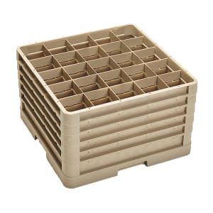 175-CR6BBBBB Traex® Full Size Glass Rack w/ (25) Compartments - (5) Extenders, Beige