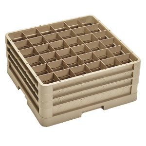 175-CR7CCC Traex® Full Size Glass Rack w/ (36) Compartments - (3) Extenders, Beige