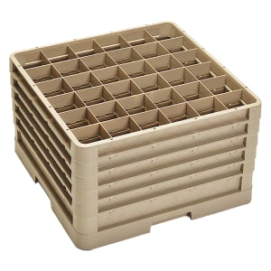 175-CR7CCCCC Traex® Full Size Glass Rack w/ (36) Compartments - (5) Extenders, Beige