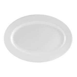 130-UVS12 10 5/8" x 7 3/8" Oval Universal Platter - Porcelain, Super White
